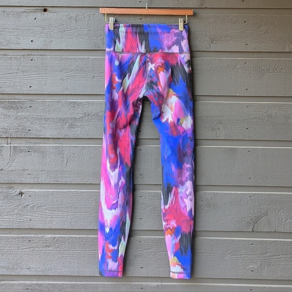Lululemon Wunder Train High Rise Leggings 28" Digital Current Pink Multi Size 6 - Picture 4 of 10